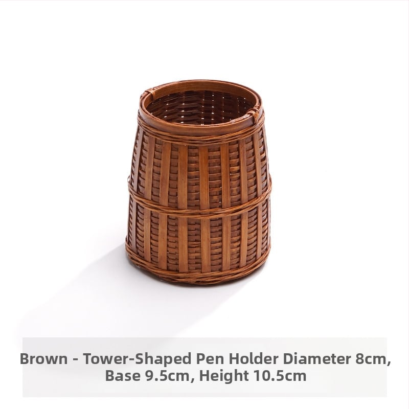 Bambusov četverokutni držač za olovke i spremnik za pohranu – dodatak za čajnu ceremoniju; poklon za rođendan, za razrednike i Dan učitelja