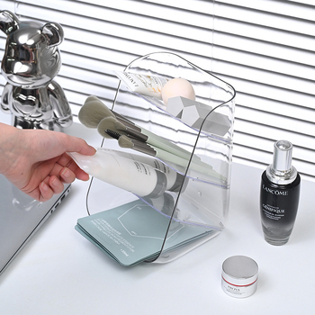 Asztali tároló doboz XH-2023-02, PET+PS, 1L kapacitás, több rekesz, testreszabható