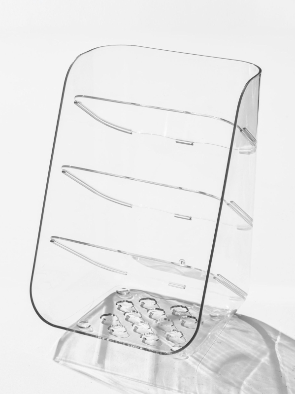 Asztali tároló doboz XH-2023-02, PET+PS, 1L kapacitás, több rekesz, testreszabható