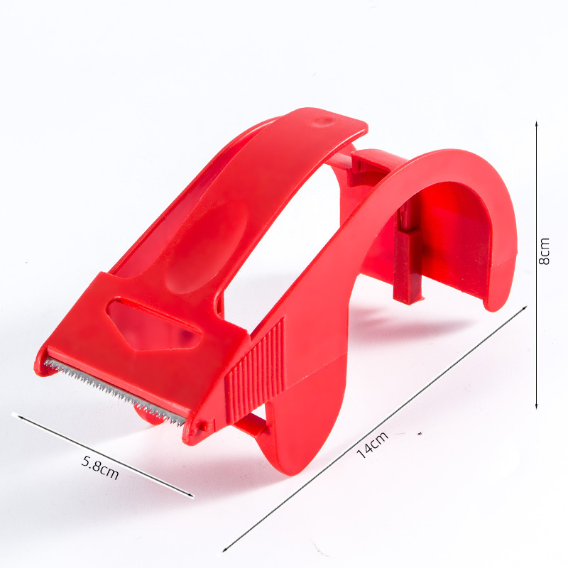 Plasztikus ragasztószalag vágó az e-kereskedelmi csomagoláshoz; logónyomtatás engedélyezett; engedélyezett magánmárkák elérhetők; nem importált; alkalmas csomagoláshoz, logisztikához és kartondobozok zárásához