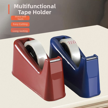 Nagy univerzális szalagvágó tartó, átlátszó asztali kivitel, szalag szélesség max. 48 mm, Márka Unique