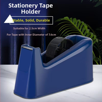 Nagy univerzális szalagvágó tartó, átlátszó asztali kivitel, szalag szélesség max. 48 mm, Márka Unique