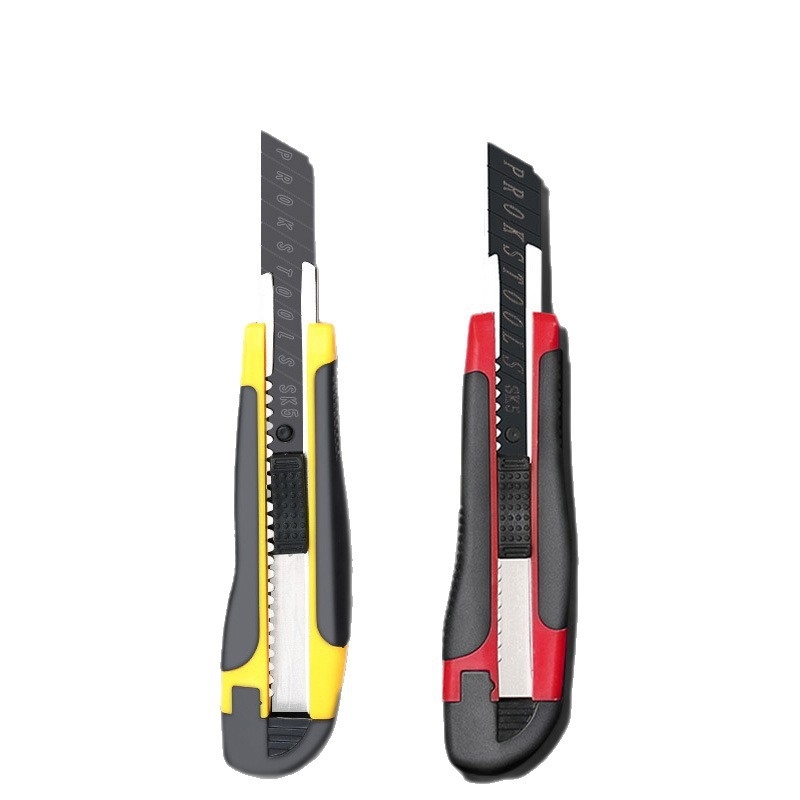 Индустриален клас нож за канцелария с пластмасов корпус и неръждаема стомана, тегло 55 г, стандартно острие