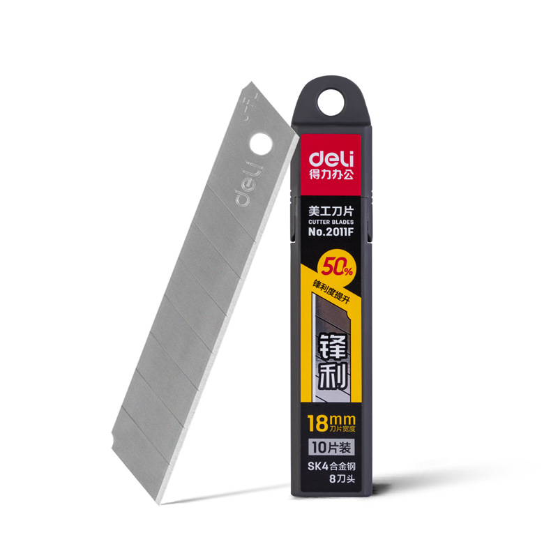 Дели сменяеми остриета за канцеларски нож, модел 2011F, нето тегло 0.071 кг