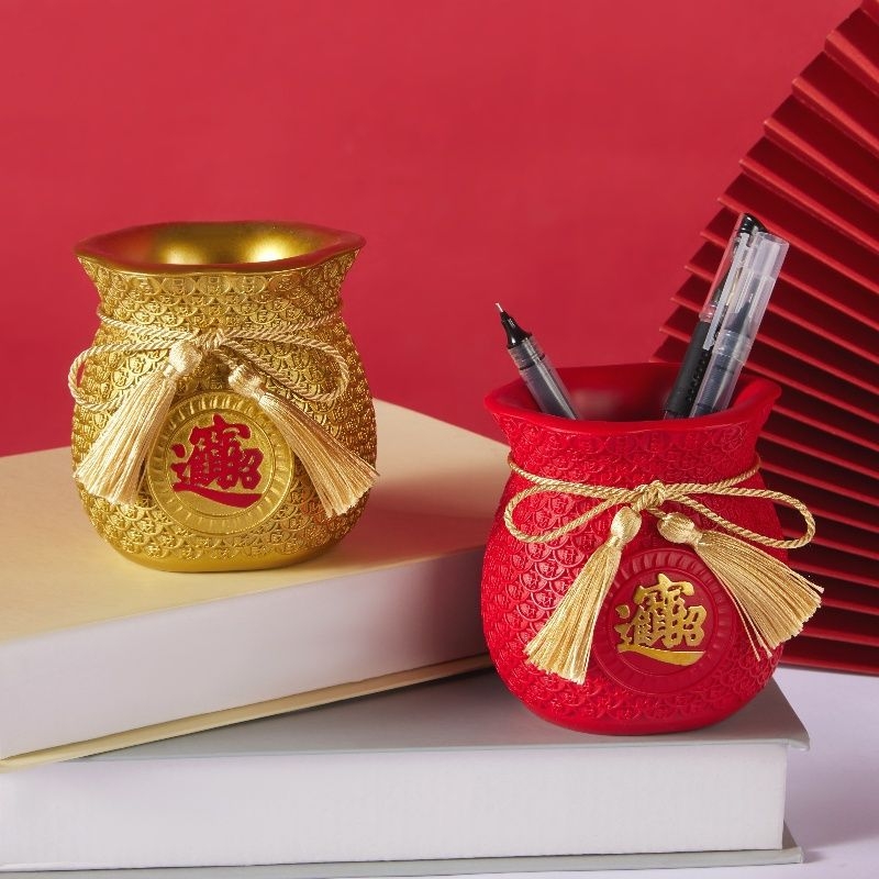 Резинова кръгла поставка за химикалки и бюро-декорация, декоративен настолен сувенир, подарък за преместване, коледна декорация