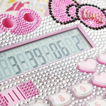 KT-3300 macska fej dizájntú számológép, 12 számjegyű kijelző, hangfunkció, ABS műanyag, elemek nélkül