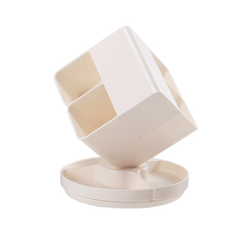 Ротиращ държач за химикалки и настолен органайзер за канцеларски материали, ABS, квадратна форма, модел XL-8008, печат на лого, лицензиран частен етикет