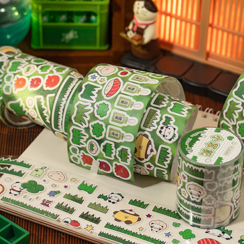 Декоративна лента за дневник и телефон с мотиви; дължина 2 м, ширина 5 см, база: покрита хартия, марка Yu Xian