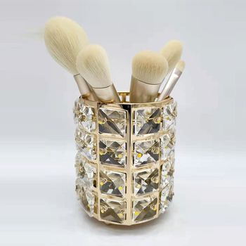 Mordoa 04 Акрилен кръгъл държач за четки за грим – съхранение и декоративен аксесоар за маса в салон за маникюр