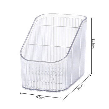 Акрилна кутия за съхранение с разделители, настолен органайзер, стил лайт лукс, ивици