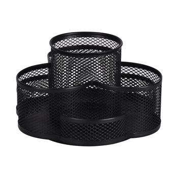 Metalni okretni držač za olovke s motivom cvijeta šljive, višefunkcionalni stolni organizator