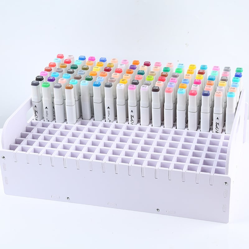 Raft de depozitare pentru pixuri pe birou – placă lemn-plastic, 1 nivel, portabil și rezistent la umezeală, stil modern minimalist