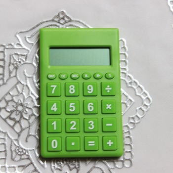 Jinsheng 5145 hordozható pénzügyi számológép, műanyag ház, működtetve gombelemmel