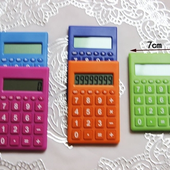 Jinsheng 5145 hordozható pénzügyi számológép, műanyag ház, működtetve gombelemmel