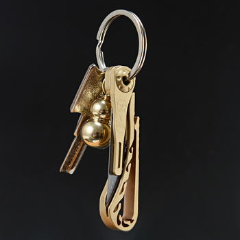 Ключодържател нож от медно-цинкова сплав с отварачка за кутии – преносим практичен нож, марка Nothing, модел Nothing