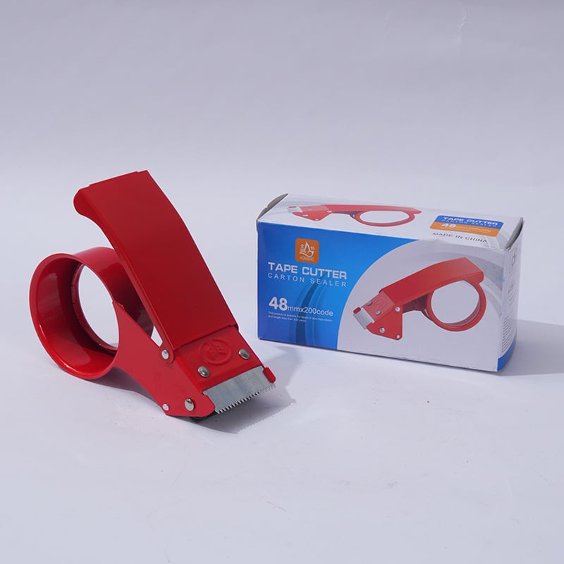 Тейп резач с метална конструкция, железен нож, уплътнител за кутии и вградена машина за запечатване на лента