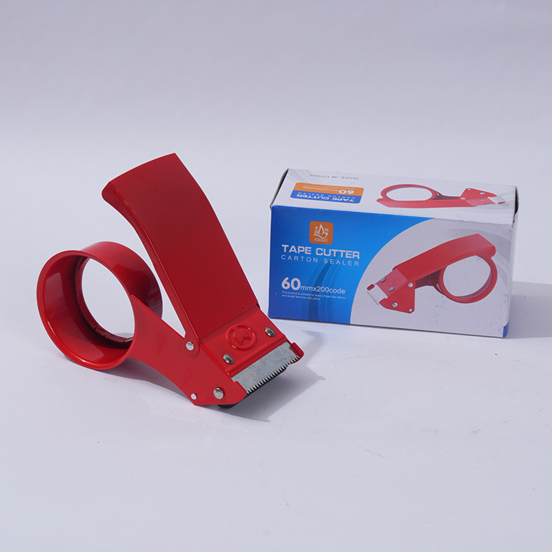 Тейп резач с метална конструкция, железен нож, уплътнител за кутии и вградена машина за запечатване на лента