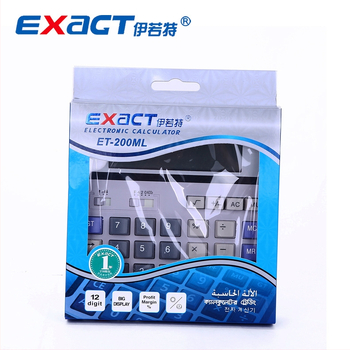 EXACT ET-200ML calculator aritmetic, afișaj 12 cifre, ABS material, alimentare duală