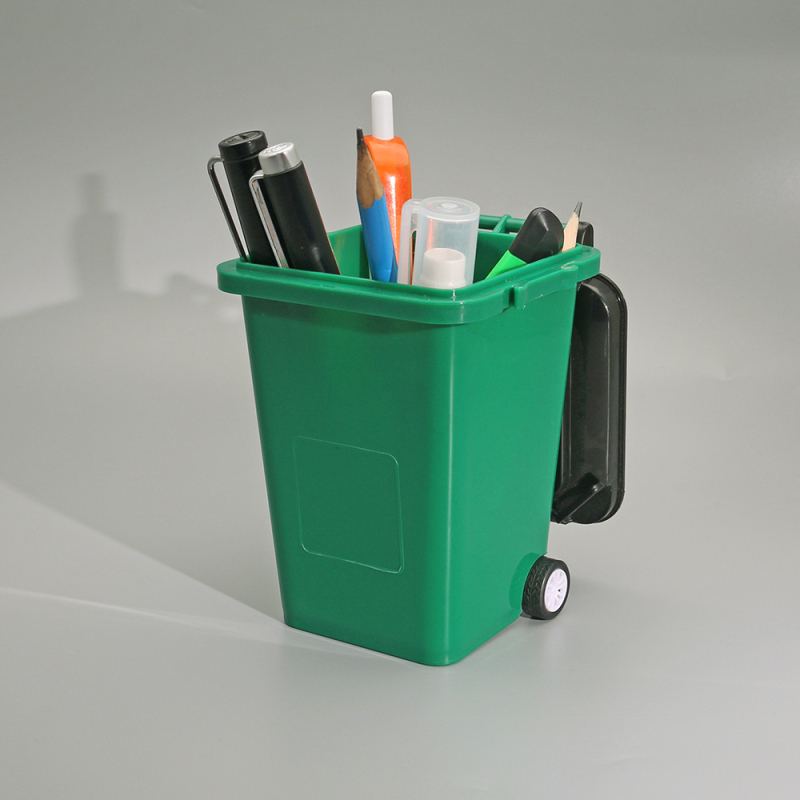 Držač za olovke u stilu valjka i organizator za pohranu - plastika, kvadratni oblik, model LJT01, marka Simple makeup, otisnuto logo, prilagodljiv