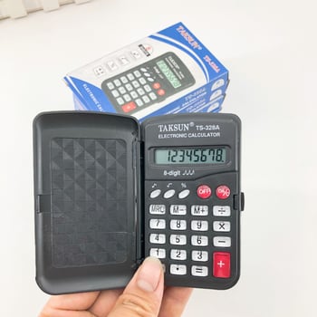 Znanstveni kalkulator Dexin TS-328A – zaslon s 8 znamenki – Napajanje: baterija tipa gumb