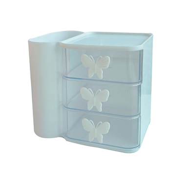 Kutija za uredske potrepštine s fiokom | PP plastika | kapacitet 1 L | s pregradama | crtani uzorak