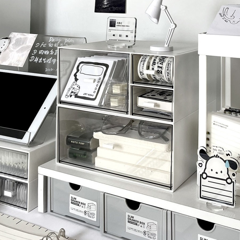 Kutija za skladištenje s pregradama, mogućnost slaganja, kapacitet 1 L, model 66, materijal abc