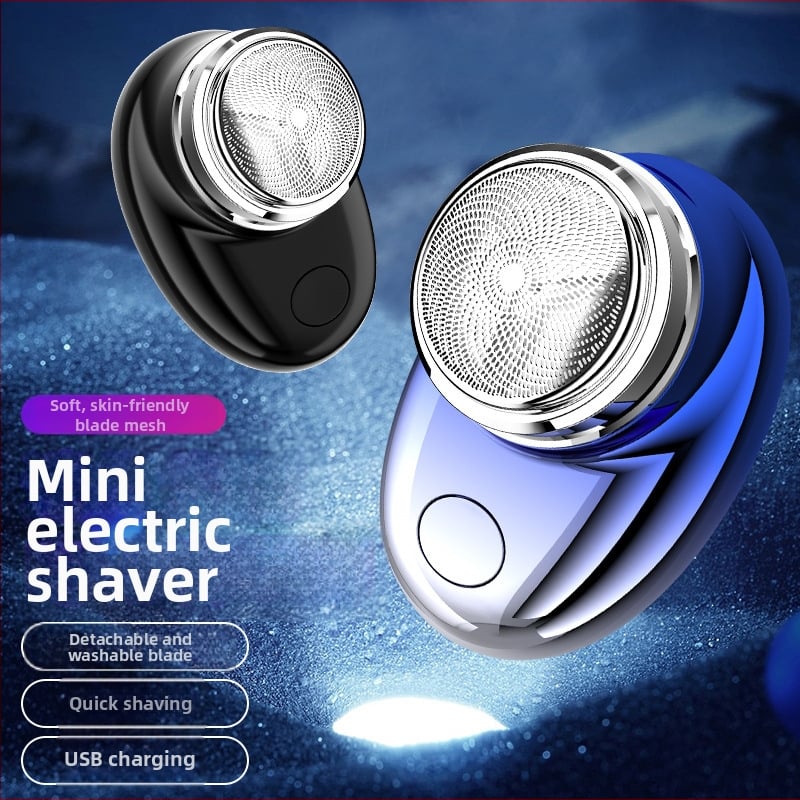 Elektromos borotva forgó fejjel (1 penge), vízálló, beépített 100–300 mAh akkumulátor, akár 30 perc üzemidő, leválasztható és mosható fej