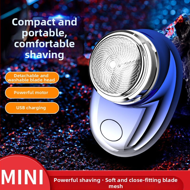 Elektromos borotva forgó fejjel (1 penge), vízálló, beépített 100–300 mAh akkumulátor, akár 30 perc üzemidő, leválasztható és mosható fej
