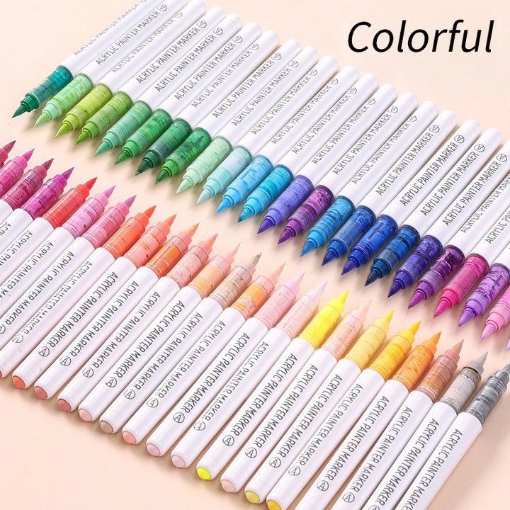 Tekući akrilni marker s mekanim vrhom, za osnovnu školu, u kutiji poklon-set