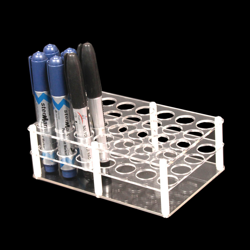 Prozirni akrilni držač za olovke i kozmetiku – plastični držač za perá, markere, olovke za obrve, ruževe i nakit (Materijal: Plast; Model: Zadani predmet; Prilagodba: Da; Ispis logotipa: Nije moguće)