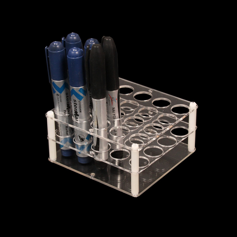 Prozirni akrilni držač za olovke i kozmetiku – plastični držač za perá, markere, olovke za obrve, ruževe i nakit (Materijal: Plast; Model: Zadani predmet; Prilagodba: Da; Ispis logotipa: Nije moguće)