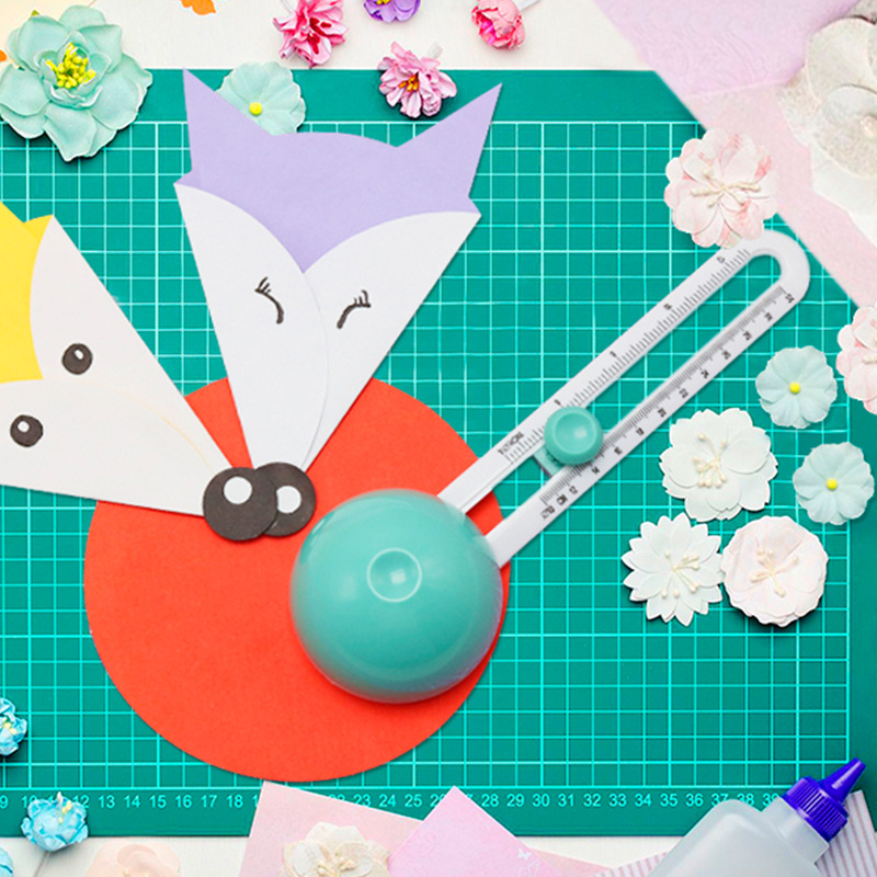 Prilagođeni kružni rezač – Mini ručni papirnati rezač od plastike s ABS i karbonskim čelikom, samostojeći s 3 rezervne oštrice