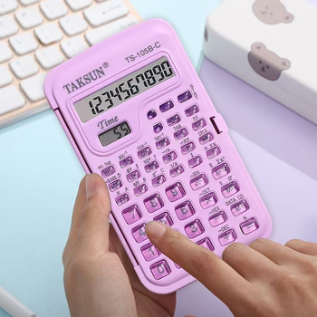 Kalkulator sa znanstvenim funkcijama za studente, s prikazom vremena, prijenosan i tih, baterije uključene