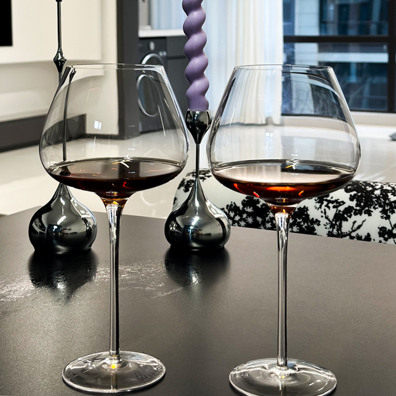 Set kristalnih čaša za vino, ultra-tanke stijenke, jednostavan stil, kapacitet 901–1000 ml, više od 10 komada