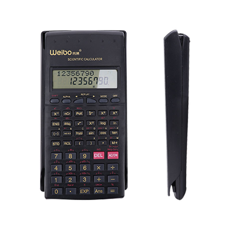 WB-82MS Prijenosni kalkulator funkcija s trigonometrijskim funkcijama, 12-znamenkasti zaslon, plastično kućište, baterije uključene