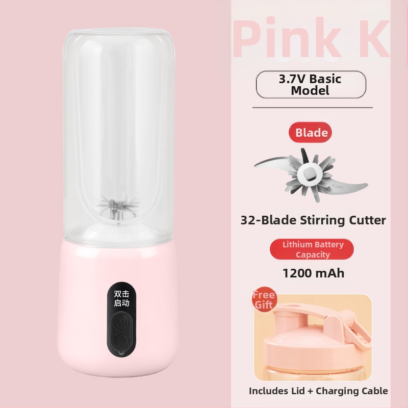 Prenosný odšťavovač na ovocie s vstavanou batériou a bezdrôtovým nabíjaním, 55W, 18001–20000 rpm, objem 401–600 ml, vnútorný zásobník z borosilikátového skla