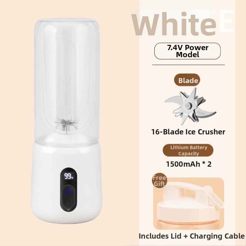 Prenosný odšťavovač na ovocie s vstavanou batériou a bezdrôtovým nabíjaním, 55W, 18001–20000 rpm, objem 401–600 ml, vnútorný zásobník z borosilikátového skla