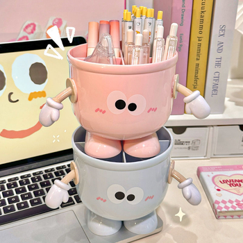 Műanyag íróasztali rendező osztott rekeszekkel, fa erezet mintázat és japán stílus; kapacitás 18 L