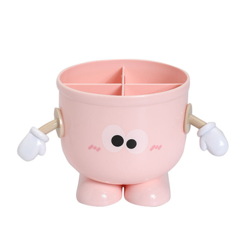 Műanyag íróasztali rendező osztott rekeszekkel, fa erezet mintázat és japán stílus; kapacitás 18 L