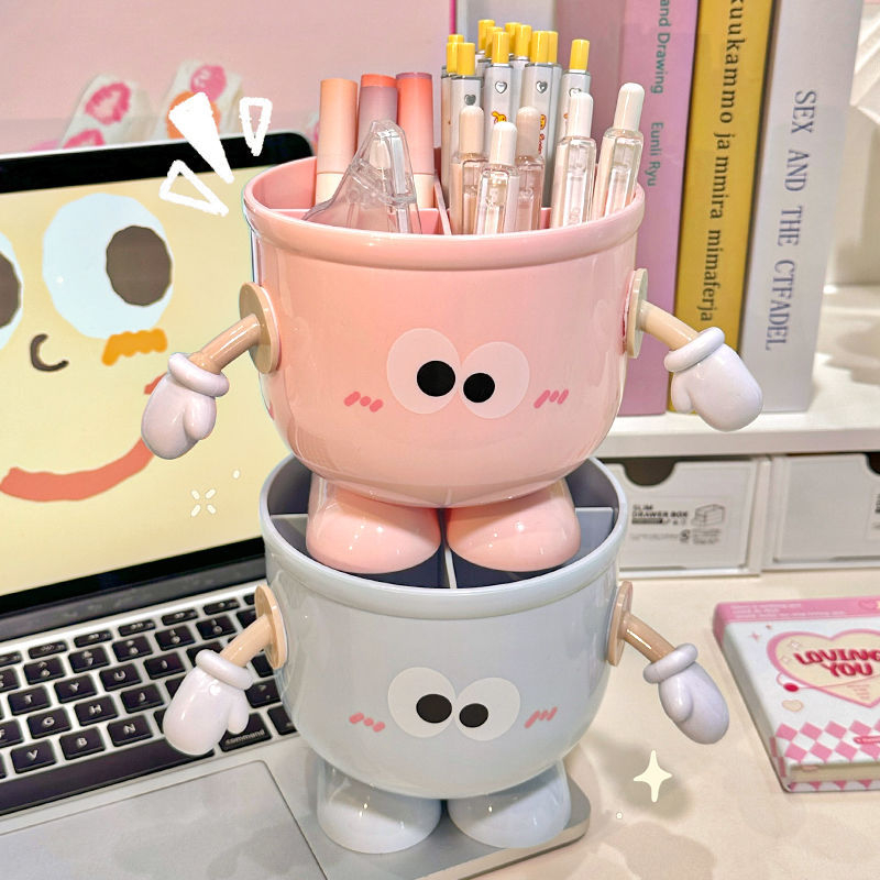 Műanyag íróasztali rendező osztott rekeszekkel, fa erezet mintázat és japán stílus; kapacitás 18 L