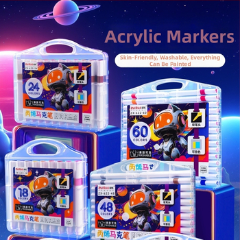 Marker acrilic pentru desen la școala primară, ZUIXUA 622, solubil în apă, pe bază de apă, stackable