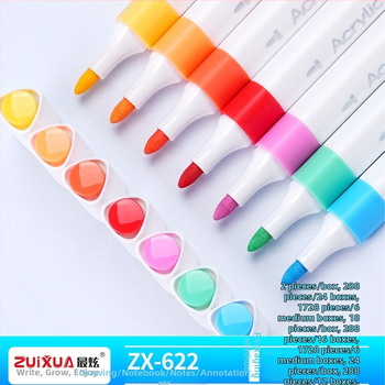 Marker acrilic pentru desen la școala primară, ZUIXUA 622, solubil în apă, pe bază de apă, stackable