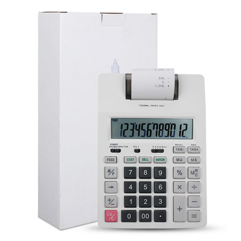 Casine calculator de birou pentru finanțe, afișaj 12 cifre, imprimare logo disponibilă, baterie inclusă, model P23-dhv g