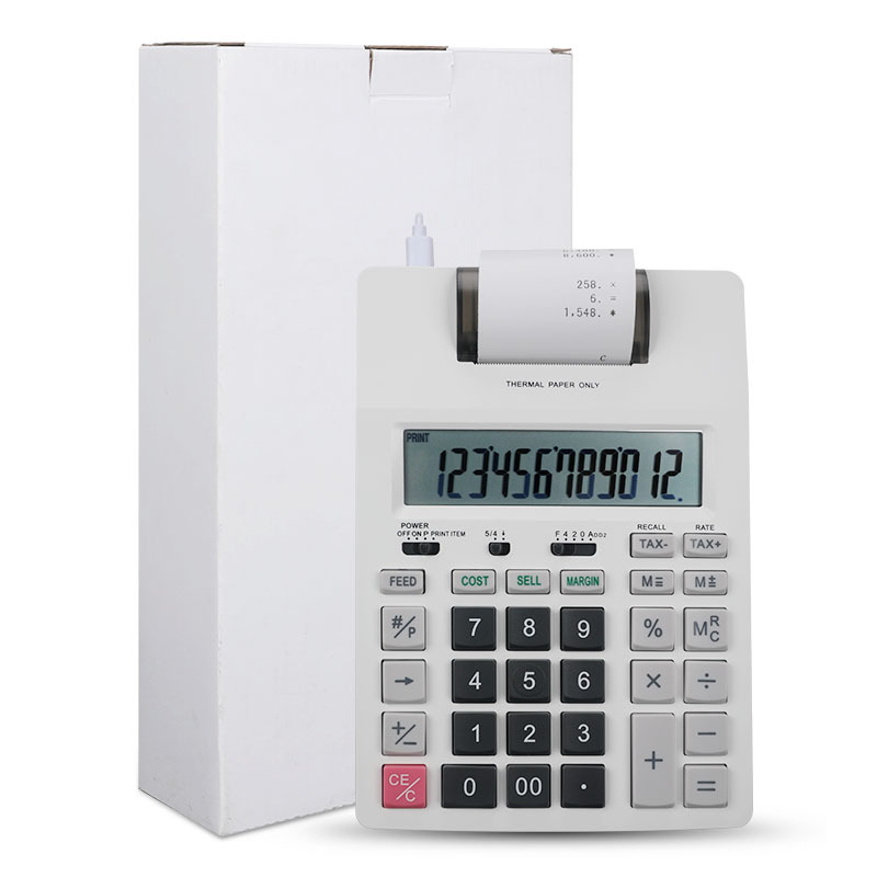 Casine calculator de birou pentru finanțe, afișaj 12 cifre, imprimare logo disponibilă, baterie inclusă, model P23-dhv g