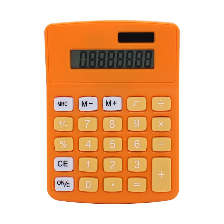 Calculator aritmetic, afișaj de 8 cifre, corp din ABS, alimentare duală, imprimare logo, personalizare disponibilă, pentru cadouri de afaceri