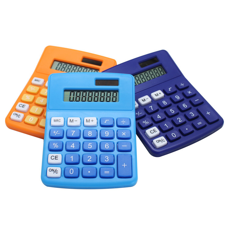 Calculator aritmetic, afișaj de 8 cifre, corp din ABS, alimentare duală, imprimare logo, personalizare disponibilă, pentru cadouri de afaceri