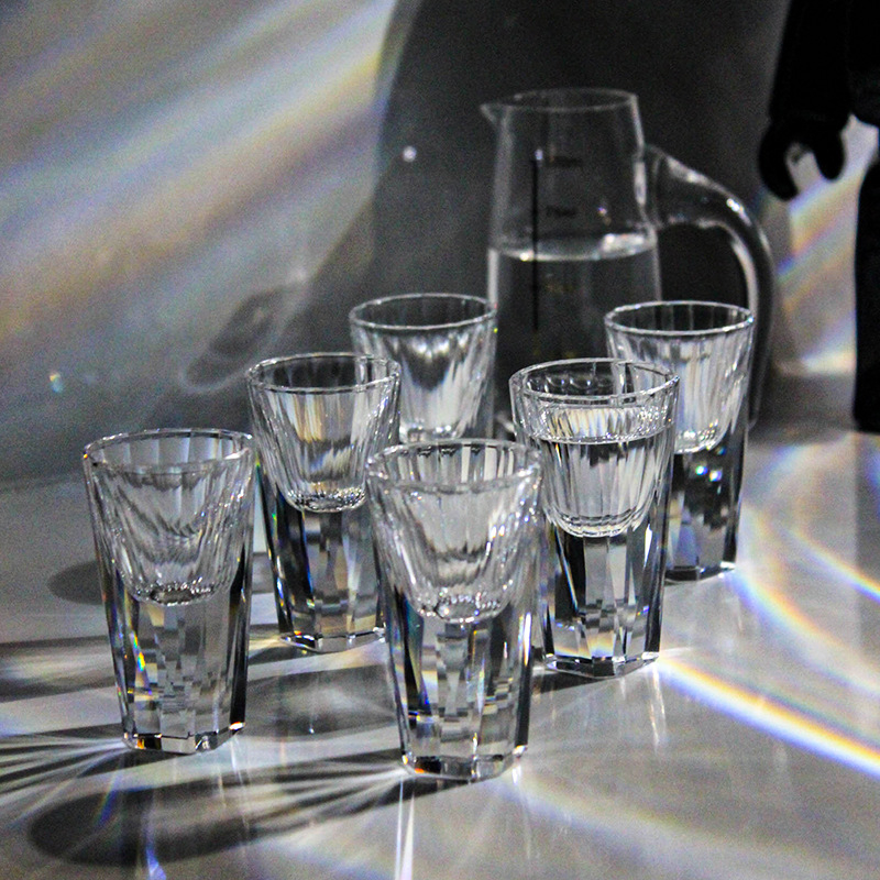 Ručnoručno izrađeni K9 kristalni set čaša za žestoka, 1–100 ml, moderni Bloom stil, poklon kutija