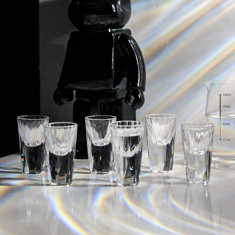 Ručnoručno izrađeni K9 kristalni set čaša za žestoka, 1–100 ml, moderni Bloom stil, poklon kutija