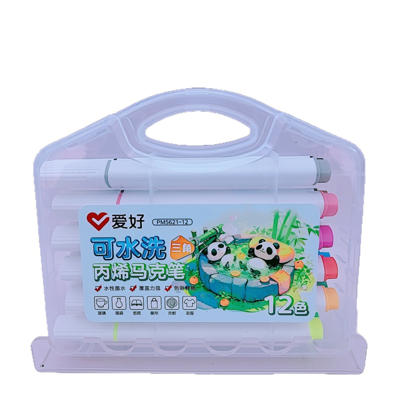 Hobby PM5621 perivi akrilni marker s trokutastim držkom za školsko crtanje