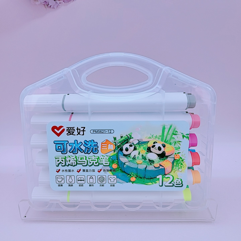 Hobby PM5621 perivi akrilni marker s trokutastim držkom za školsko crtanje